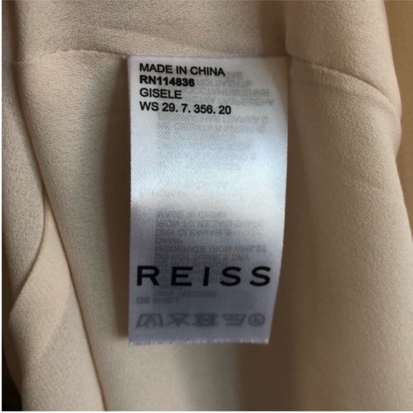 Reiss Giselle Smudge Print Midi Dress - Picture 8 of 9